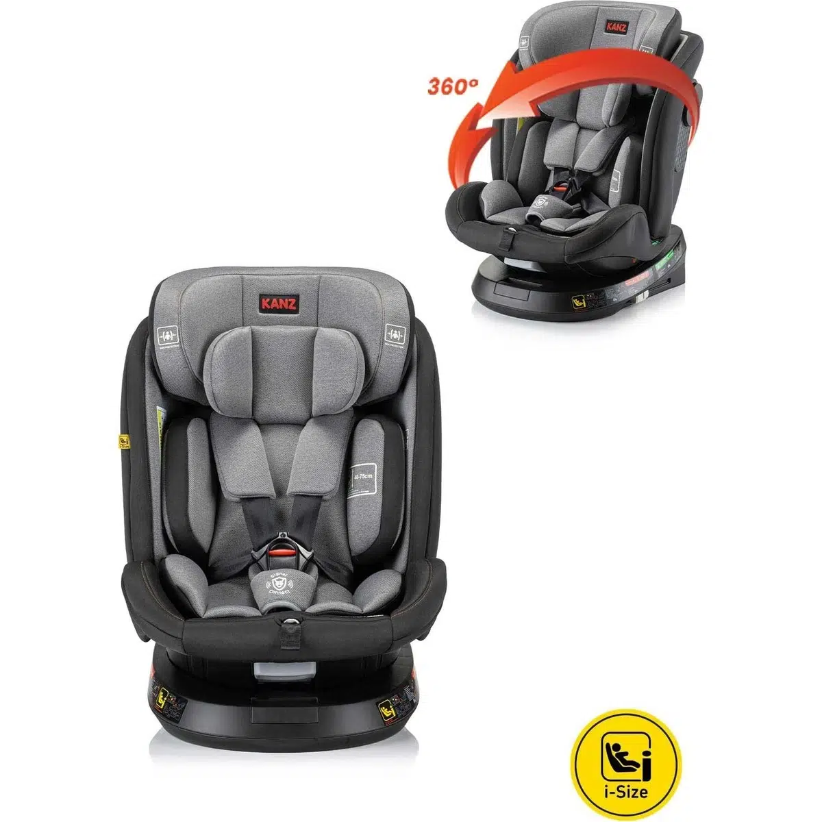 KANZ Comfort MAXI-Size 360° Isofıx Oto Koltuğu Gri