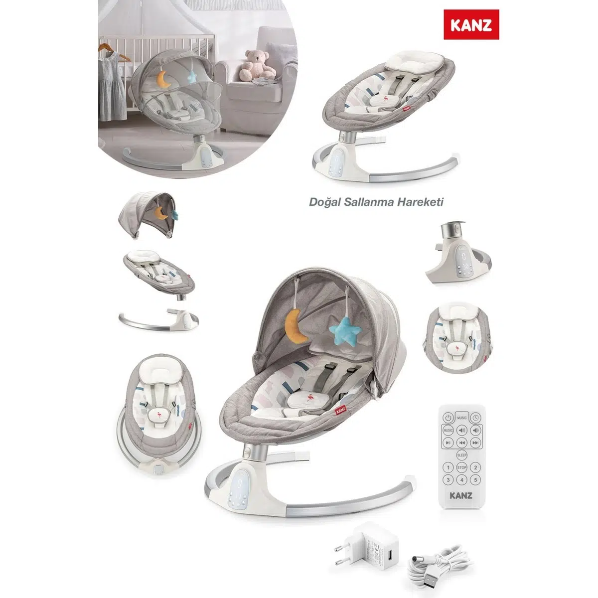 Flamingo Elektrikli Ana Kucağı Gri