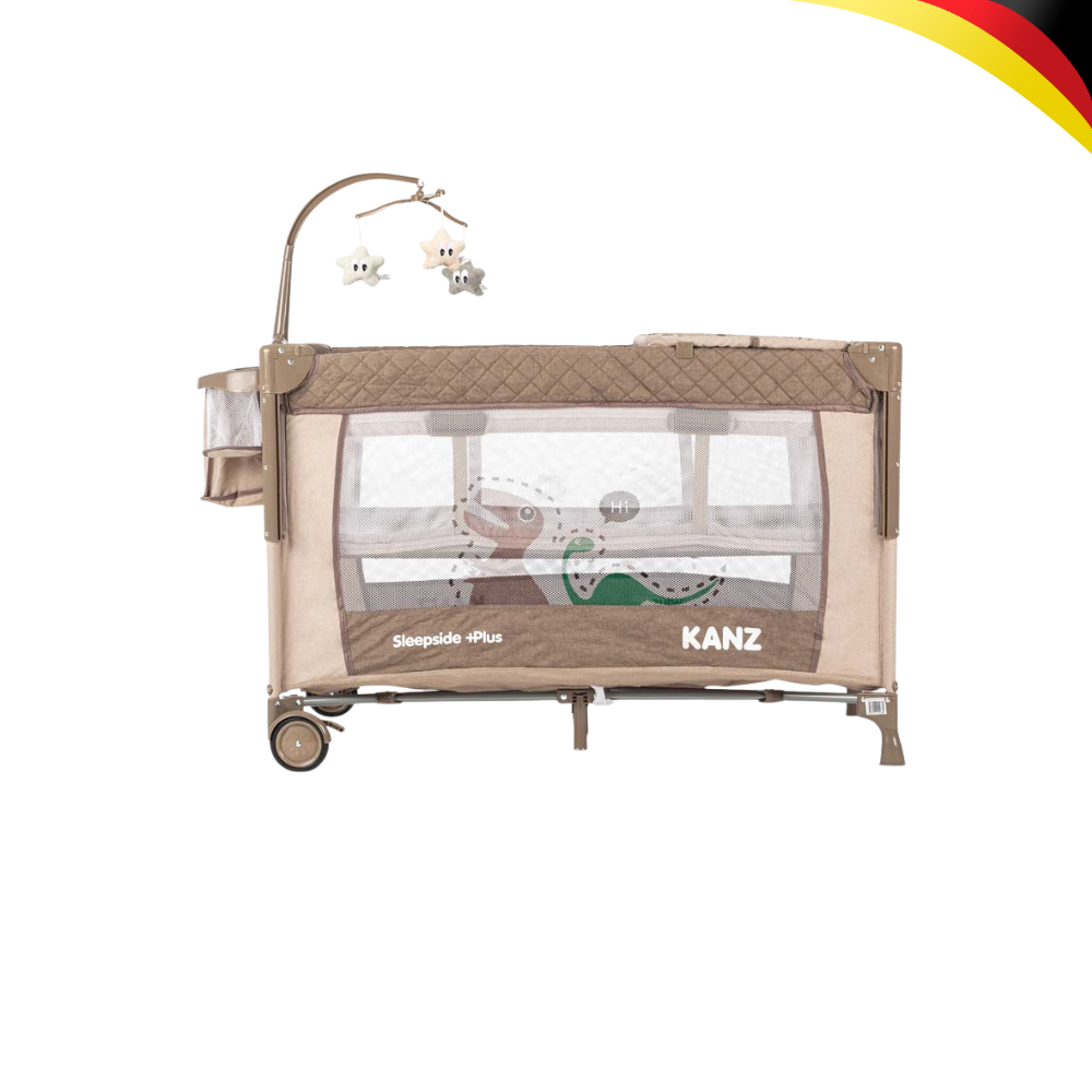 KANZ Sleepside +Plus Anne Yanı Park Yatak ve Oyun Parkı Kahve