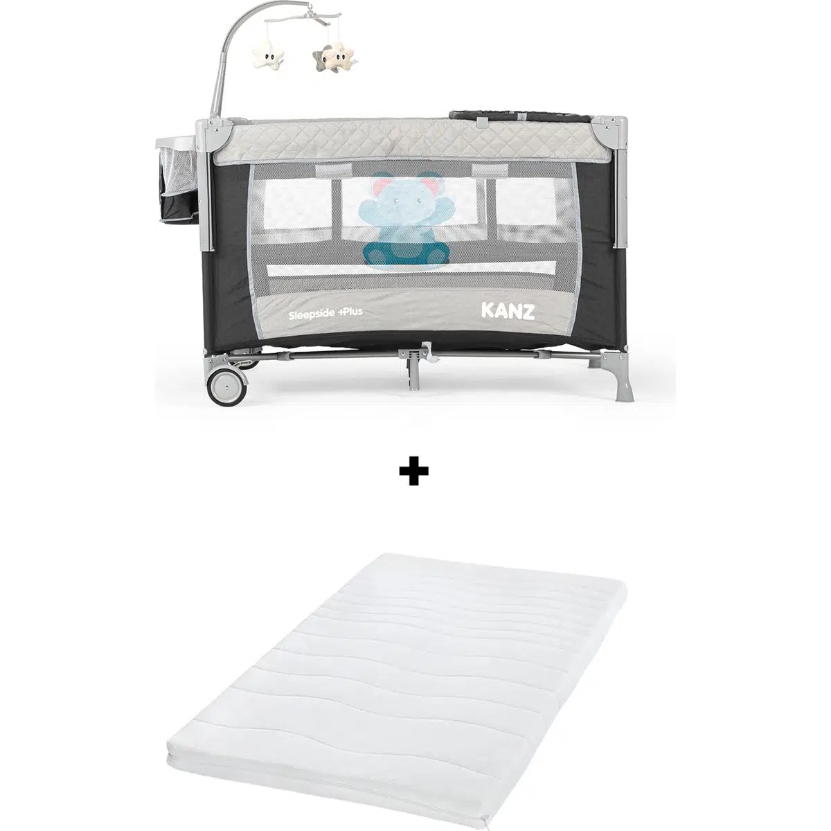 Sleepside +Plus Anne Yanı Park Yatak Siyah - Yataklı